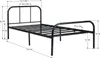 H.J WeDoo 90x190 cm Metallbett Bettgestell Gästebett mit Produktbild-Vorschau 10