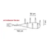 Diagram showing the dimensions and plug type of a string of lights. Produktbild-Vorschau
