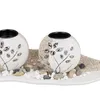 Relaxdays Teelichthalter Set, Blattschale, Deko Sand, Produktbild-Vorschau 9