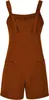 ASKSA Damen Jumpsuit Sommer Ärmellos Kurz Latzhose Playsuit Produktbild-Vorschau 2