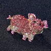 Frauen Strass Intarsien Schwein Brosche Pin Corsage Tasche Produktbild-Vorschau 5