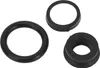 Three black rubber sealing rings and gaskets are arranged on a white background. Anteprima dell’immagine prodotto