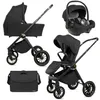BabyLux® Kinderwagen 3in1 Set ROSSO, Schwarz Faltbar Leicht Produktbild-Vorschau 1