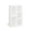 KOMTO Bücherregal Weiß - Bücherschrank Regal Schmal mit 5 Produktbild-Vorschau 1