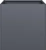 A plain, front-facing view of a dark gray, square planter box. Produktbild-Vorschau