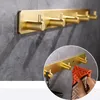 INF Goldener 4-Haken-Wandhalter (Klebemontage/Bohrmontage) Produktbild-Vorschau 4