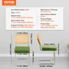 VEVOR 4er-Set grüne PE-Rattan Stühle als Akzent-, Ess- & Produktbild-Vorschau 7