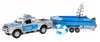 HKG Polizei-Auto mit Boot 12cm Spielzeug Produktbild-Vorschau 6