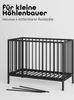 Beistellbett 60x120 cm mit Umbauseite & Rollen -BLACK Produktbild-Vorschau 9