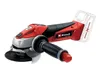 A red and black Einhell angle grinder is shown against a white background. Podgląd zdjęcia produktu
