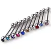 10 Stück Uni Punk Mixed Rhinestone Ball Barbell Produktbild-Vorschau 4