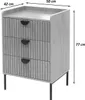 Komoda HWC-O39, szafka wysoka, 3 szuflady melamina MDF Podgląd zdjęcia produktu 10