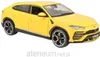 A yellow Lamborghini Urus model car is shown from a side-angle against a white background. Produktbild-Vorschau