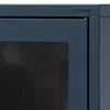 Close-up of a dark blue cabinet with a screen and text label 'Jan Nowak'. Podgląd zdjęcia produktu