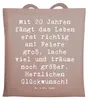 Mr. & Mrs. Panda Baumwollbeutel Spruch 20. Geburtstag - Produktbild-Vorschau 1