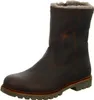 A single brown leather boot with fur lining is shown against a white background. Produktbild-Vorschau