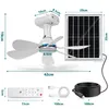 Solární stropní ventilátor s osvětlením, 13W solární panel Náhled obrázku produktu 3