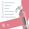 Szklana butelka Wessper z silikonowym pokrowcem – 1 l – z Podgląd zdjęcia produktu 2