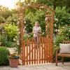 Arco di rose in legno con porta Pergola ad arco traliccio Anteprima dell’immagine prodotto 4