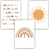 ABC Kinderposter 3er Set Lernposter Sonne Regenbogen Produktbild-Vorschau 1