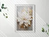 Zarte gemalte Blume– Wandbild mit Rahmen – Gerahmtes Bild  Produktbild-Vorschau 2