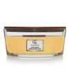 A WoodWick Seaside Mimosa scented candle in a clear glass jar with a wooden lid. Voir les images du produit
