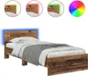 vidaXL Bettrahmen mit Kopfteil Altholz 100 x 200 cm Produktbild-Vorschau 1