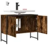 ZMH Waschbeckenunterschrank Räuchereiche 80x33x60 cm Produktbild-Vorschau 4