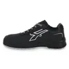 A side view of a black and gray safety shoe against a white background. Produktbild-Vorschau