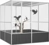 vidaXL Vtáčia klietka antracitová 213,5x217,5x211,5 cm Náhľad obrázku produktu 1