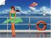 ARTland Poster Pin-up girl an der Reling Größe: 60x45 cm Produktbild-Vorschau 1