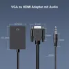 VGA zu HDMI Adapter mit Audio & USB-Ladekabel | 1080P 60Hz Produktbild-Vorschau 2