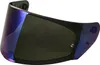 A motorcycle helmet visor with a reflective, iridescent finish. Anteprima dell’immagine prodotto
