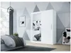 Easy4You D1 150 cm Weiß Schiebetüren Kleiderschrank Produktbild-Vorschau 2