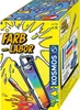 A product box for a science kit, featuring colorful illustrations of scientific equipment and experiments. Produktbild-Vorschau