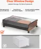 A storage box with a clear window and clothing inside, contrasted with a plain white storage drawer. Anteprima dell’immagine prodotto