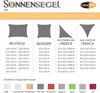 Sonnensegel PES Rechteck 2,5x4 hellgrau Polyester 160g/m² Produktbild-Vorschau 4