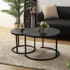BIGTREE Couchtisch, 2er Set Couchtisch Rund Produktbild-Vorschau 8