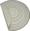 Tapis rond d'extérieur à motifs ethniques - gris et blanc Voir les images du produit 2