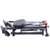 A folded rowing machine is shown in profile against a white background. Produktbild-Vorschau