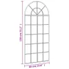 A line drawing of a black arched window mirror with dimensions indicated. Anteprima dell’immagine prodotto