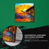 Coloray Uhr auf Leinwand 30x30 cm Wand Uhr Dekoration Produktbild-Vorschau 5