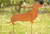Gartenstecker Rost Dackel 42,5 cm Edelrost Garten Deko Produktbild-Vorschau 2