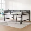 Hochbett mit Schreibtisch und LED-Beleuchtung, 140x200 cm, Produktbild-Vorschau 4