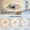Stropní ventilátor s LED světlem, moderní design, dálkové Náhled obrázku produktu 4