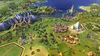 A vibrant, overhead view of a digital game world, showcasing various terrains, buildings, and units. Produktbild-Vorschau
