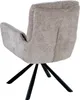 Polsterstuhl - Beige - Schwarz - Webstoff - Metallgestell - Produktbild-Vorschau 7