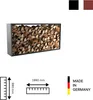A product image of a firewood rack filled with logs, with dimensions and manufacturing information displayed below. Podgląd zdjęcia produktu