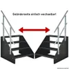 4 Stufen Standtreppe Modell 1 freistehend komplett schwarz Produktbild-Vorschau 2