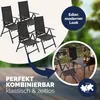 CASARIA® Gartenstühle 4er Set Hochlehner Klappbar 8-Fach Produktbild-Vorschau 6